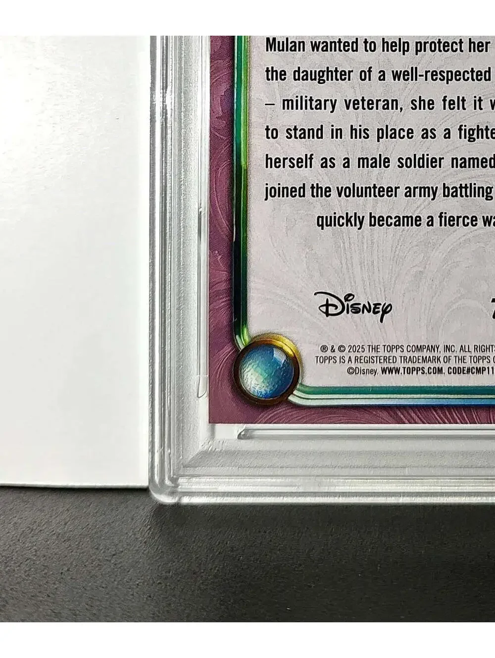 Mulan 2025 Topps Disney Cartoon Princess #158 Card Mulan PSA 10